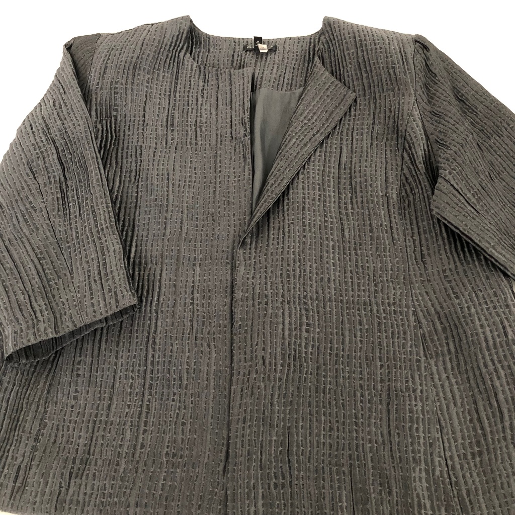 Eileen Fisher Silk Jacket Blazer Open Front L